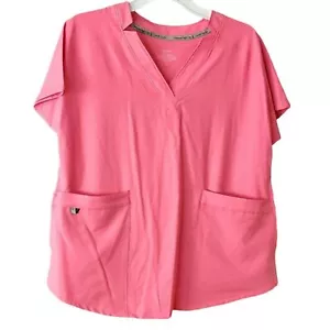 Cuddl Duds NWT Women's Medium Coral Scrub Top - Picture 1 of 5