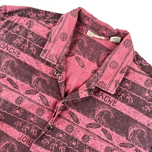 VTG Jordache Men's Hawaiian Button-Down Camp Shirt Red • 3XL - Picture 1 of 5