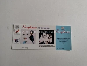 Eurythmics Ticket Paris Bercy France October 14 1989 Annie Lennox Dave Stewart - Imagen 1 de 2