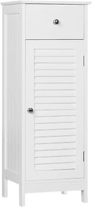 Bathroom Floor Storage Cabinet, Freestanding Side Table Storage Organizer Unit w - Picture 1 of 9