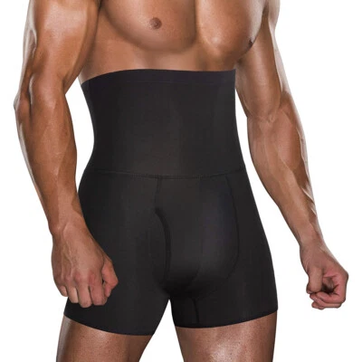 Men Tummy Control Pant High Waist Body Shaper Belly Girdle Boxer Briefs - Image 1 of 4