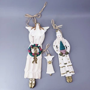 Cynthia Madrid hängender Weihnachtsmann, Engel Dekoration Midwest of Cannon Falls Volkskunst - Bild 1 von 20