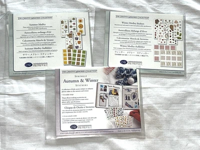 Creative Memories Summer Winter Medley Sprinkle Stickers Set 30 Strips New 3 Pks - Image 1 of 4