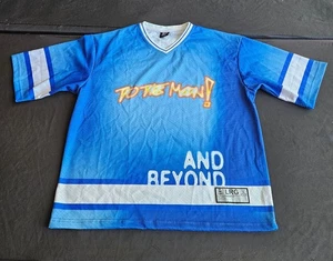 Kinder Cudi To The Moon World Tour Trikot Shirt Large doppelseitig blau weiß - Bild 1 von 8