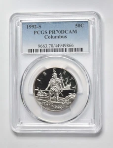 1992 S PR70 Columbus Commemorative Half Dollar PCGS Blue Label *6882 - Picture 1 of 5