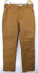 Carhartt Men's Mustard Relaxed Fit Double Knees Carpenter Duck Canvas 36x34 - Picture 1 of 9