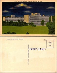 Bristol Memorial Hospital Tennessee Postcard Virginia 1950s - Picture 1 of 1