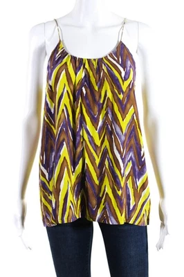 Top Camisola Tucker Mujer Seda Estampado Abstracto Correa Espagueti Multicolor Talla S Foto 1 de 4