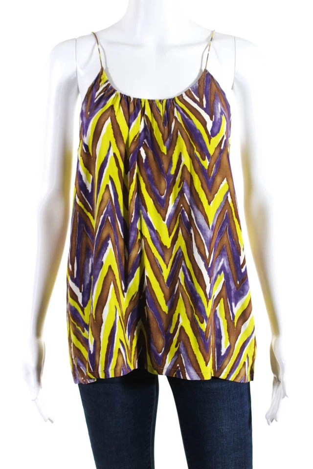 Tucker Womens Silk Abstract Print Spaghetti Strap Camisole Top Multicolor Size S - Image 1 of 4