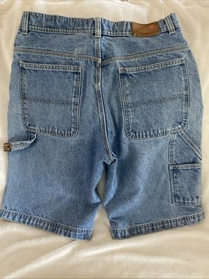 Pantalones Cortos De Colección Timberland Y2K Para Hombre 32 Denim Lavado Medio Carpintero 11" Foto 1 de 4