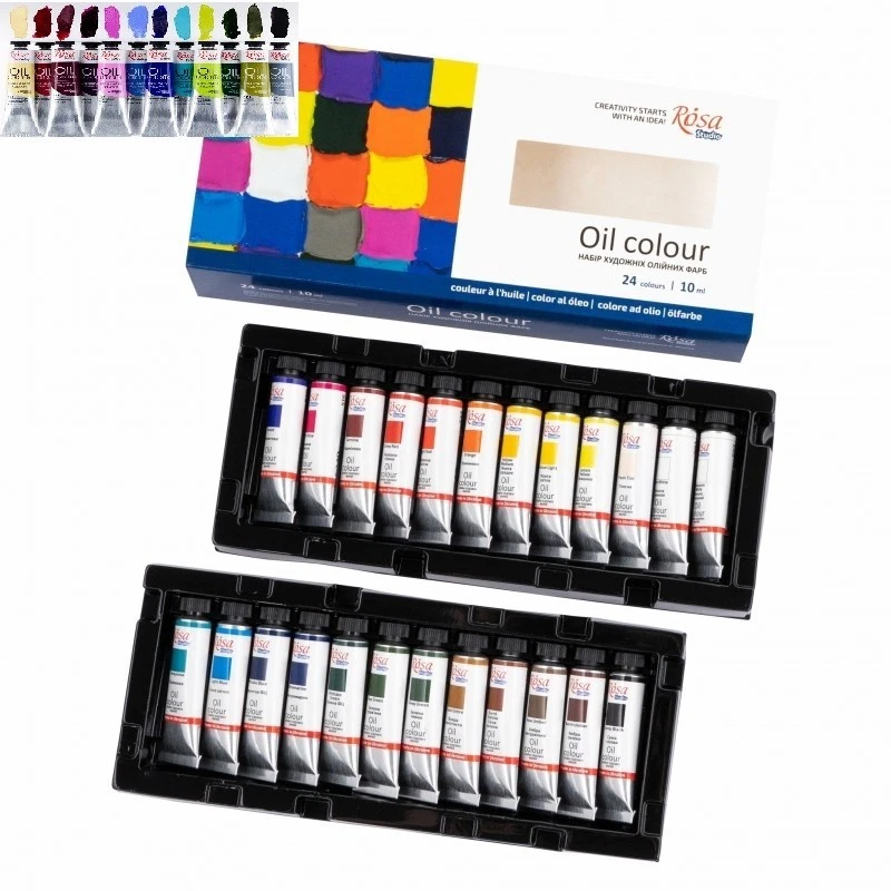 Ölfarben-Set Tuben 24*10ml. "ROSA" hochwertige Farben zum Malen Künstlerfarbe - Bild 1 von 4