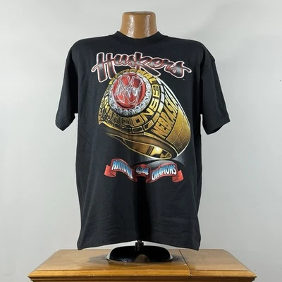 Vintage Nebraska Cornhuskers T Shirt National Champions 1994 90s Salem Size L - Image 1 of 4