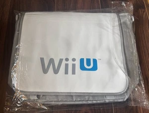 Nintendo Wii U Gaming Console Carrier Bag Storage Canvas Grey White Blue - Picture 1 of 7