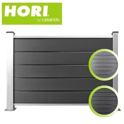 HORI Design Anbauelement Halbhoch WPC Sichtschutzzaun Stecksystem Zaun Garten - Bild 1 von 2