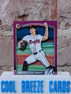 2025 Bowman Cam Caminiti Purple Prospects Atlanta Braves /299 - Picture 1 of 3