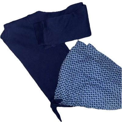 Vineyard Vines Girls Large 14 Fleece Sweatshirt Mixed Media Blue Dress - Image 1 of 4