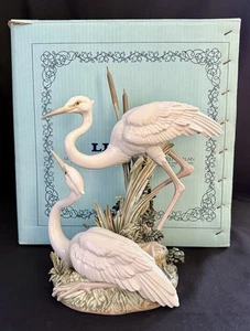 LLADRO 5691 MARSCHLANDKAMERADEN REIHER VÖGEL FIGUR -- NICHT MEHR PRODUZIERT -- OHNE HOLZSOCKEL - Bild 1 von 11