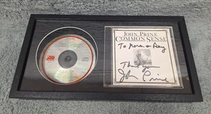 John Prine Autograph Framed Signed Common Sense Cd Personalized Auto - Picture 1 of 4