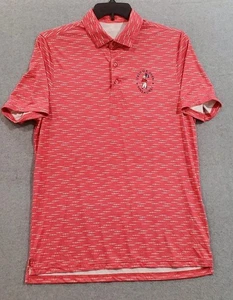 Mens Medium US Open 124th Pinehurst Polo Shirt Pink AOP Golf - Picture 1 of 8