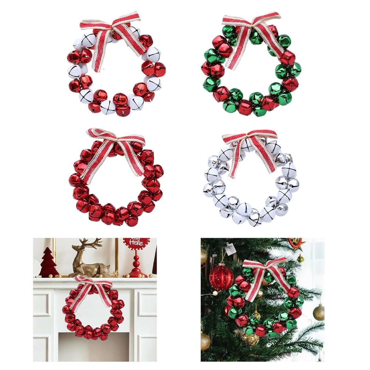 Ghirlanda Natalizia 2.7m Con Luci LED - Rattan, Fiori E Bacche Per Porta, Camino, Esterno