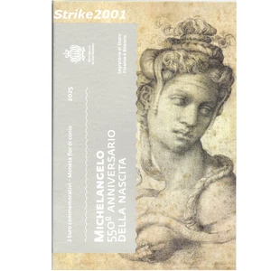 NEW !!! 2 EURO COMMEMORATIVO SAN MARINO 2025 Fdc MICHELANGELO NEW !!! - Picture 1 of 2