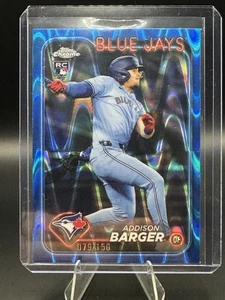 2024 Topps Chrome Update Series Blue RayWave Refractor RC #USC159 Addison Barger - Picture 1 of 2
