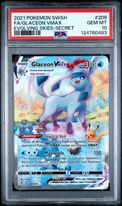 PSA 10 Glaceon VMAX 209/203 Alternate Alt Art Pokemon SWSH Evolving Skies - Bild 1 von 2
