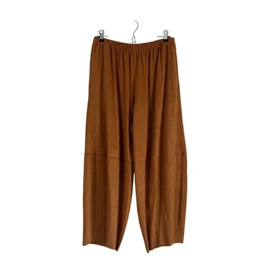 Брюки Bryn Walker Oliver желтовато-коричневые из микрозамши с фонарем Lagenlook женские размер средний - Изображение 1 из 4