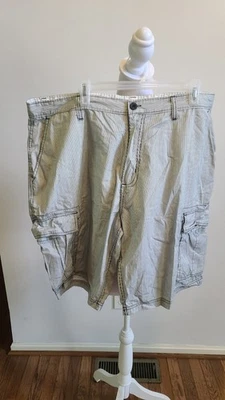 Paperdenim&cloth Striped Thin Cargo Shorts Black White Size 40 Men Lightweight  - Image 1 of 4