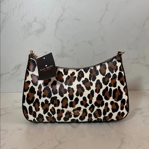 Nuevo Bolso de Mano Kate Spade Madison Leopardo Tigre Estampado Animal Cartera Hombro Caída - Imagen 1 de 6