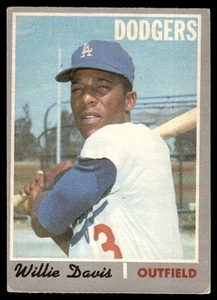 1970 O-Pee-Chee OPC Willie Davis Vintage Baseball Los Angeles Dodgers #390 - Picture 1 of 2
