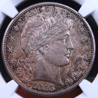1915 D BARBER HALF DOLLAR NGC MS 62 GOOD LUSTER & VERY ORIGINAL - Image 1 of 3