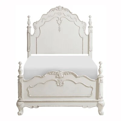 MUEBLE DE DORMITORIO CAMA CENICIENTA NIÑA JOVEN COMPLETA BLANCO ANTIGUO SOÑADOR Foto 1 de 4