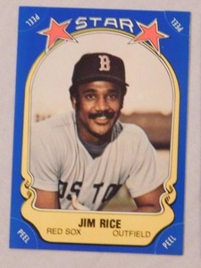 1981 Fleer Star Sticker JIM RICE RED SOX Baseball Card