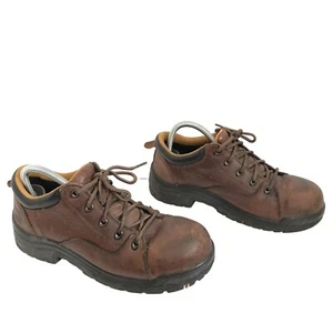 Timberland Pro Womens Size 9. 5 Titan Oxford Brown Leather Steel Toe Work Shoes - Picture 1 of 7