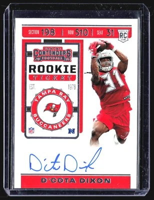 2019 Panini Contenders - Rookie Ticket #255 D'Cota Dixon Rc Auto - Image 1 of 2