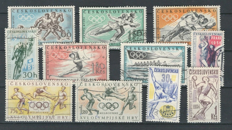 LOTE DE SELOS COLECIONÁVEIS USADOS CONJUNTOS OLÍMPICOS DA TCHECOSLOVÁQUIA Europa (Cesk 428) - Imagem 1 de 1