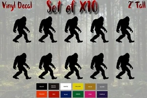  x10 Sasquatch Big Foot Sticker Decal - 2" Each Mini Pack - Picture 1 of 8