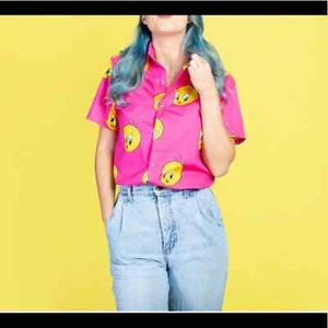 Tweety button up shirt M unisex - Imagen 1 de 6