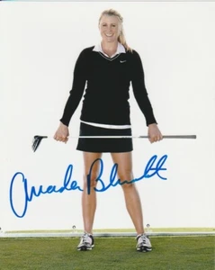 AMANDA BLUMENHERST SIGNED LPGA GOLF 8x10 PHOTO #1 Autograph PROOF - Picture 1 of 2