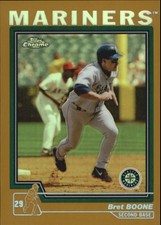 2004 (MARINERS) Topps Chrome Gold Refractors #185 Bret Boone