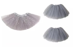 Grey High Quality KIDS WOMEN GIRLS Tutu Skirt Skirts Fancy Dress Hen Party - Picture 1 of 7