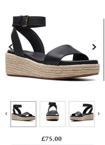 Sandali donna Clarks Kimmei Ivy nero beige taglia UK8