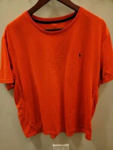 POLO RALPH LAUREN ORANGE ACTIVE T-SHIRT XL Preowned - Picture 1 of 9