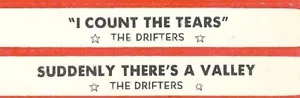 "Tira de título Jukebox - The Drifters: "I Count The Tears" / "De repente.."" Versión 2 - Imagen 1 de 1