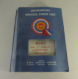 Catalogo Ricambi / Spare Parts List BMC Austin / Morris Mini Corpo + Mechanic - Foto 1 di 4