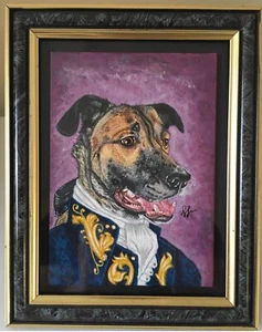 Pet Portraits Available - Acrylic Painting -Commission 9x12 inch Canvas - Picture 1 of 2