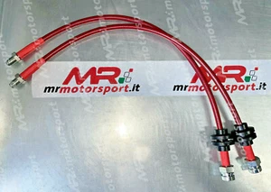 Kit 2 tubi freno aeronautici Alfa Romeo Giulietta 940 2010> treccia POST RED - Afbeelding 1 van 1