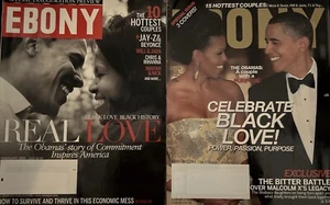 Lot Of 2 EBONY Magazines - Barack and Michelle OBAMA - Imagen 1 de 1