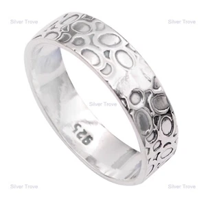 Anillo banda joyería artesanal de plata de ley 925 tamaño - Imagen 1 de 5